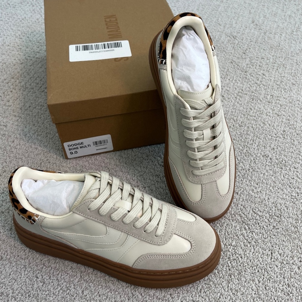 Steve Madden Dodge on Bone/Leopard Size 9